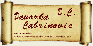 Davorka Čabrinović vizit kartica